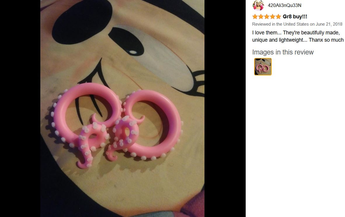 Kraken Earrings Octopus Tentacle Earrings Fake Ear Gauges Faux Plugs