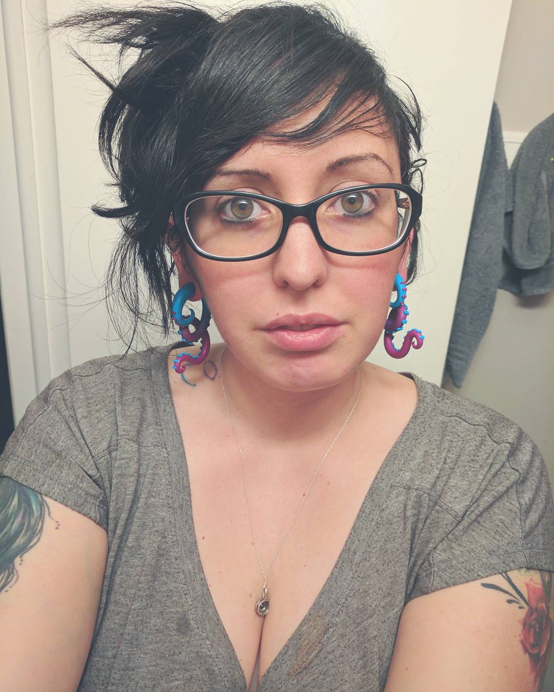 Turquoise Purple Ombre Tentacle Gauges Ear Stretchers Plugs And Fake Gauge Earrings