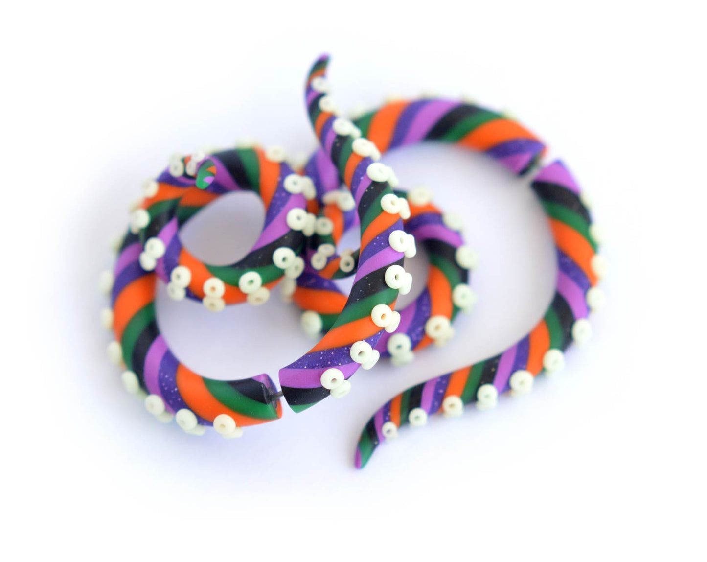 Halloween Tentacle Earrings Glow In Dark Gauges and Fake Gauge Earrings Faux Plugs