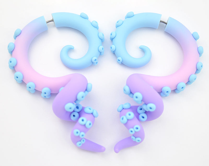 Süße Kawaii Pastel Goth Oktopus Tentakel Ohrringe Süße Lolita Mode