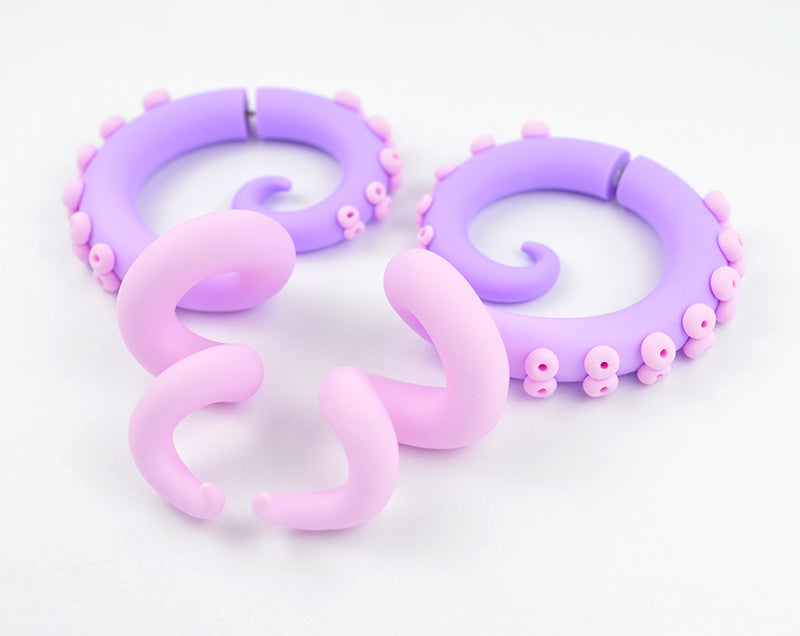 Pastell Goth Fairy Kei Tentakel Ohrringe Yami Kawaii Tentakel Messgeräte