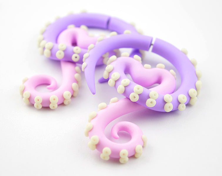 Pastell Goth Ohrringe Glow In The Dark Tentakel Messgeräte Yami Kawaii