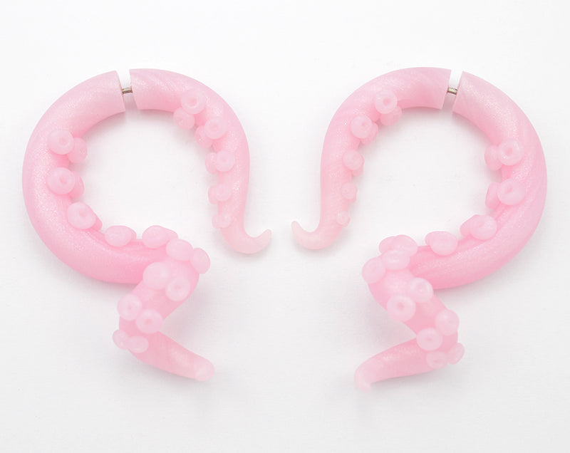 Rosenquarz Ohrringe Yami Kawaii Pastel Goth Lolita Tentakel Ohrringe