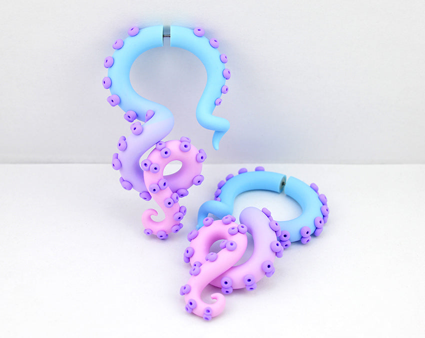 Pastell Goth Tentakel Ohrringe Yami Kawaii Menhera Süße Kpop Fairy Kei
