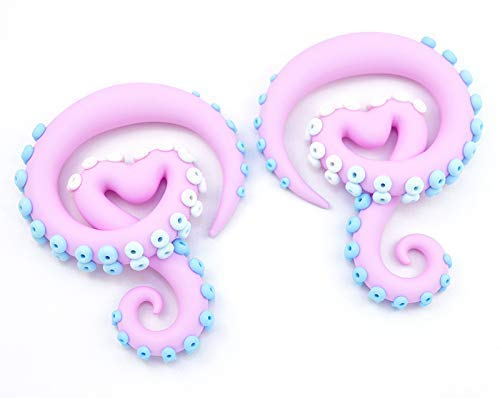 Hellrosa Pastell Goth Kawaii Sweet Lolita Fairy Kei Tentakel Ohrringe
