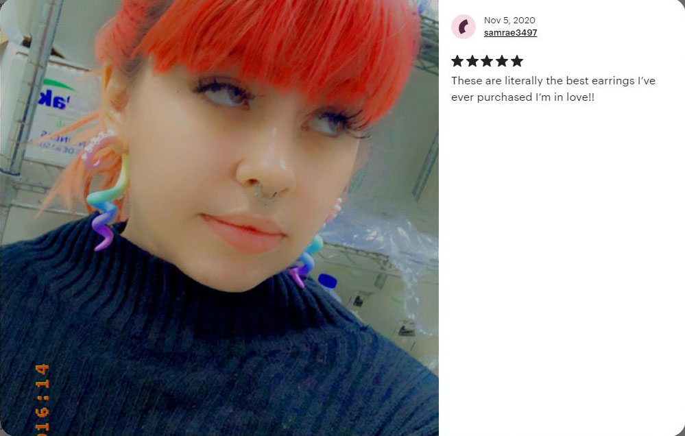 Pastell Goth Tentakel Ohrringe Pastell Regenbogen Ohrringe Yami Kawaii