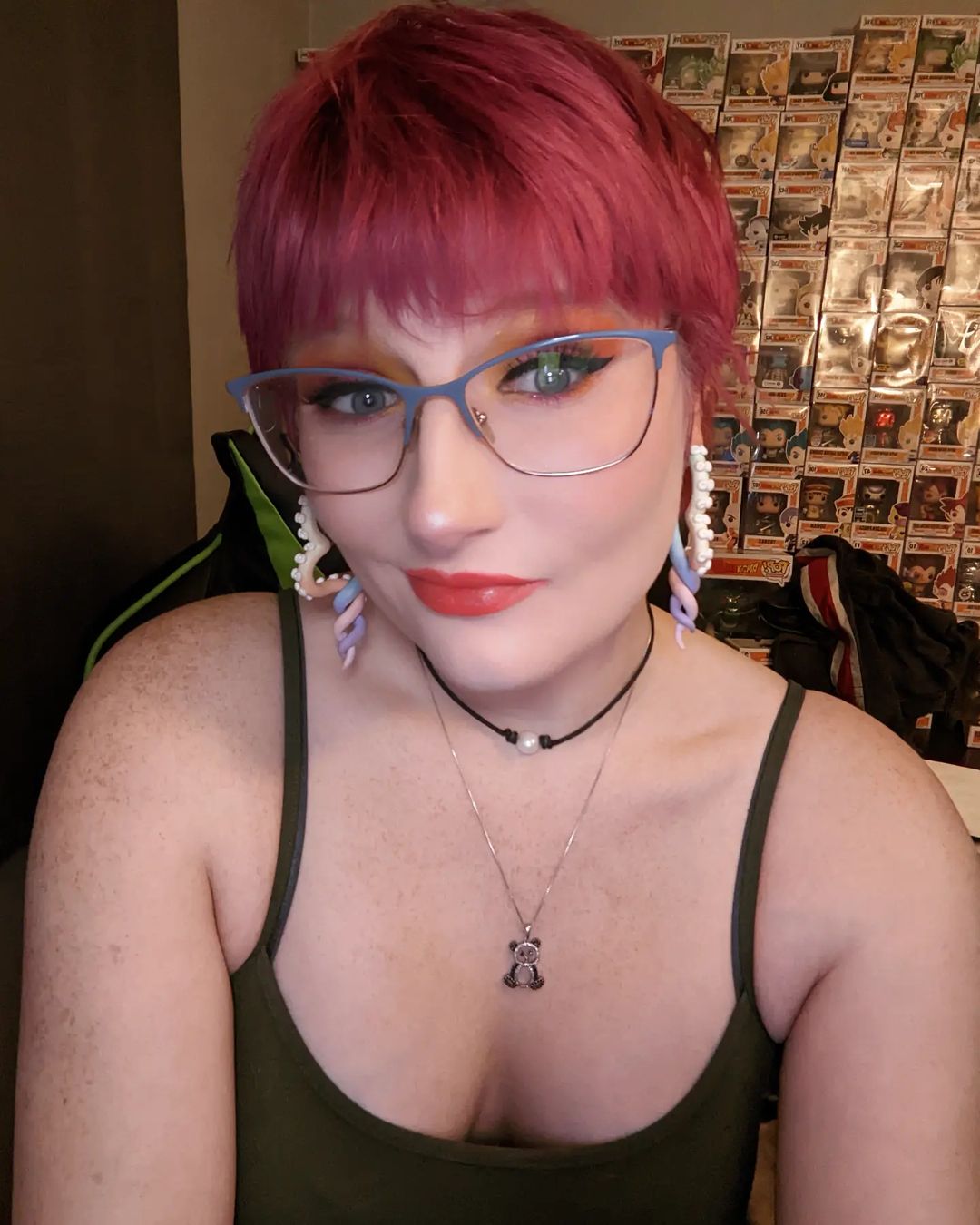 Regenbogen Yami Kawaii Pastell Goth Tentakel Ohrringe Süße Fee Kei Mode