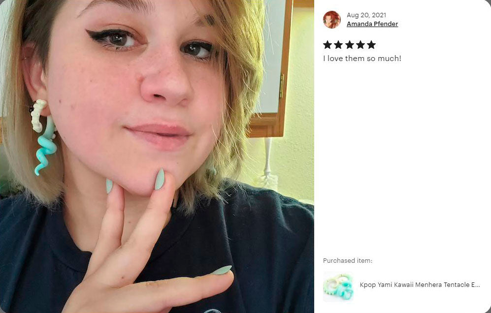 Leuchtende Ohrringe Fake Gauge Ohrringe Tentakel Ohrringe Tentakel Gauges Tentakel Plugs