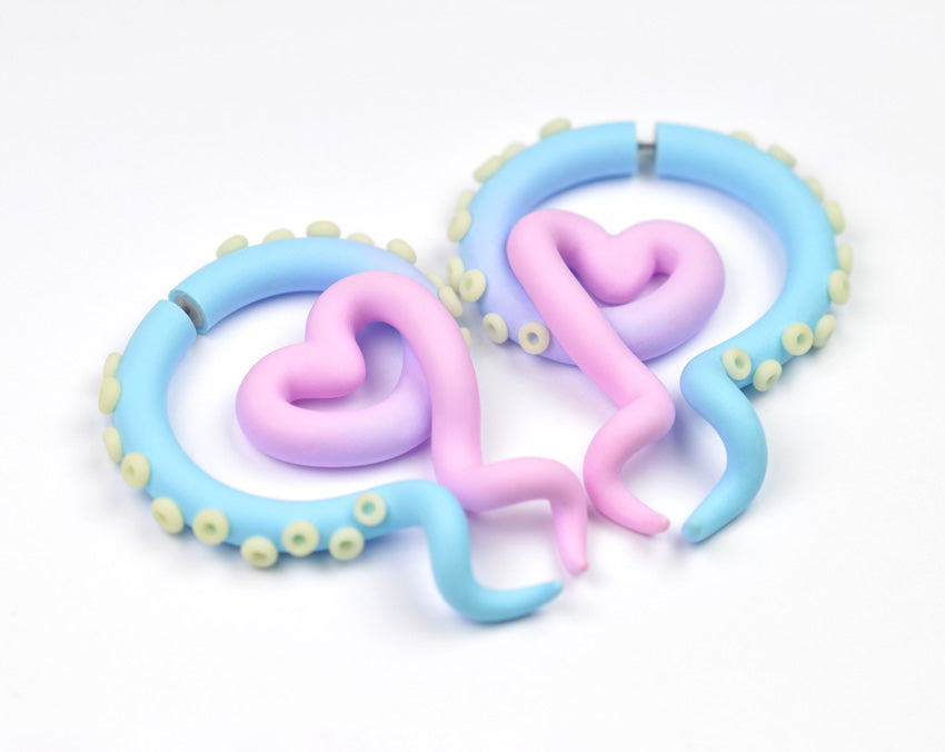 Pastellblau Hellrosa Yami Kawaii Pastel Goth Ohrringe Kpop Sweet Lolita