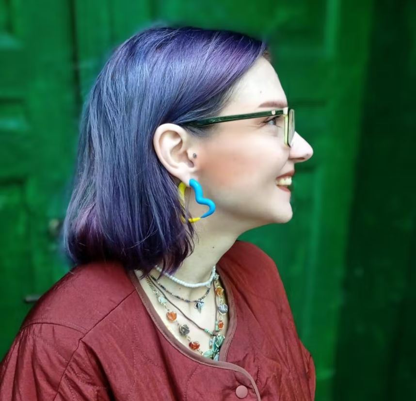 Herz Ohrringe Blau Gelb Ukraine Flagge Fake Ohrmessgeräte Faux Plugs
