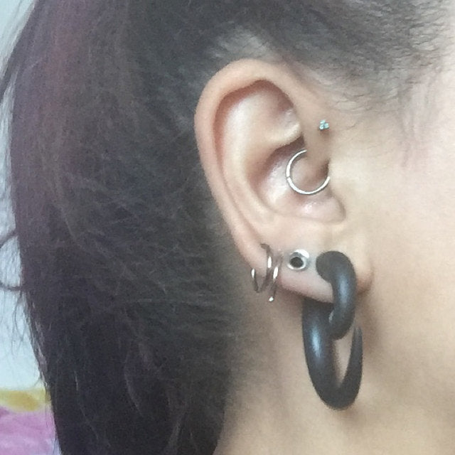 Black Spiral Gauges Plugs & Fake Gauge Earrings 62 Colors for Choice