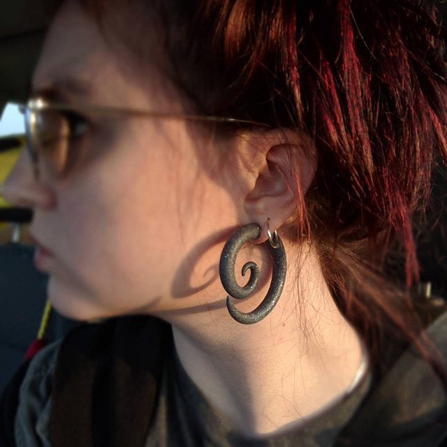 Spiral Earrings Faux Fake Spiral Ear Gauges Tapers Plugs Stretchers