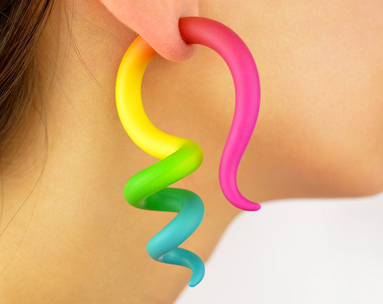 Pansexuelle Ohrringe Regenbogen Pansexueller Stolz Tentakel Ohrmessgeräte Plugs