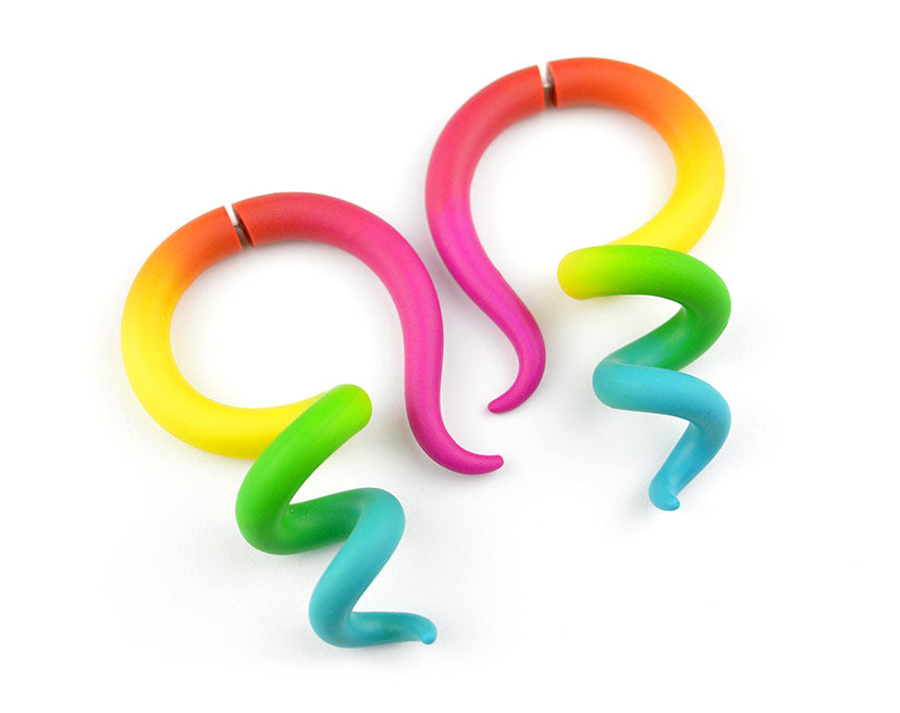 Pansexuelle Ohrringe Regenbogen Pansexueller Stolz Tentakel Ohrmessgeräte Plugs