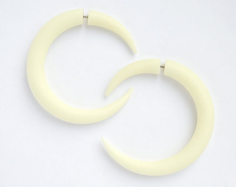 Halbmond-Ohrringe, Ohrstecker, Halbmond-Creolen, Mond-Ohrmessgeräte