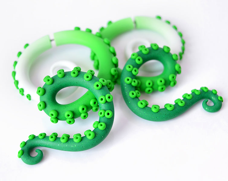 Tag der Tentakel Ohrringe Poison Ivy Kostüm St. Patrick's Day Ohrringe
