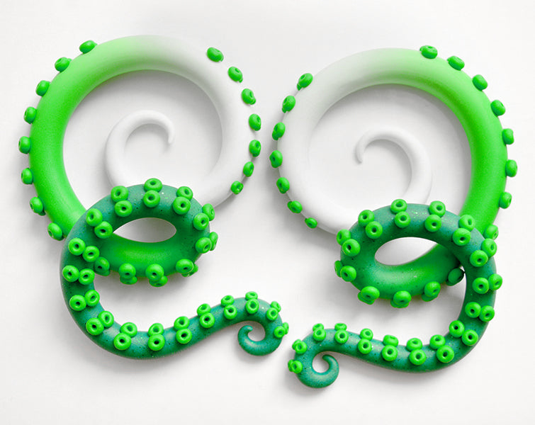 Tag der Tentakel Ohrringe Poison Ivy Kostüm St. Patrick's Day Ohrringe