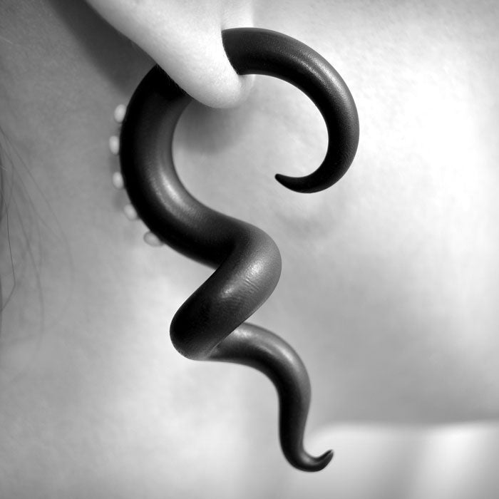 Tierohrringe Oktopus Tentakel Messgeräte Nautische Ohrringe Fake Plugs