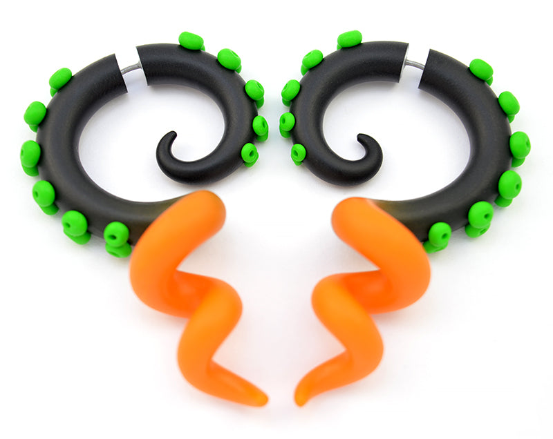 Boucles d'oreilles Halloween Citrouille Tentacule Boucles d'oreilles Bijoux Jack O Lantern