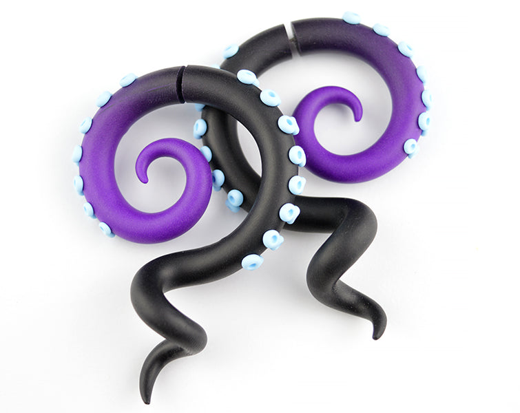 Ursula Sea Witch Octopus Tentacle Boucles d'oreilles Jauges de tentacule