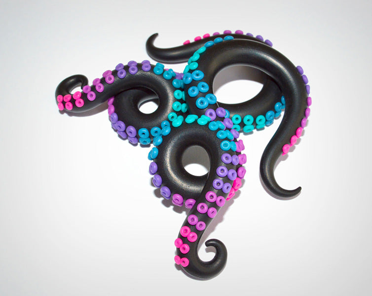 Octopus Tentacle Earrings Fake Gauge Earrings and Real Ear Gauges