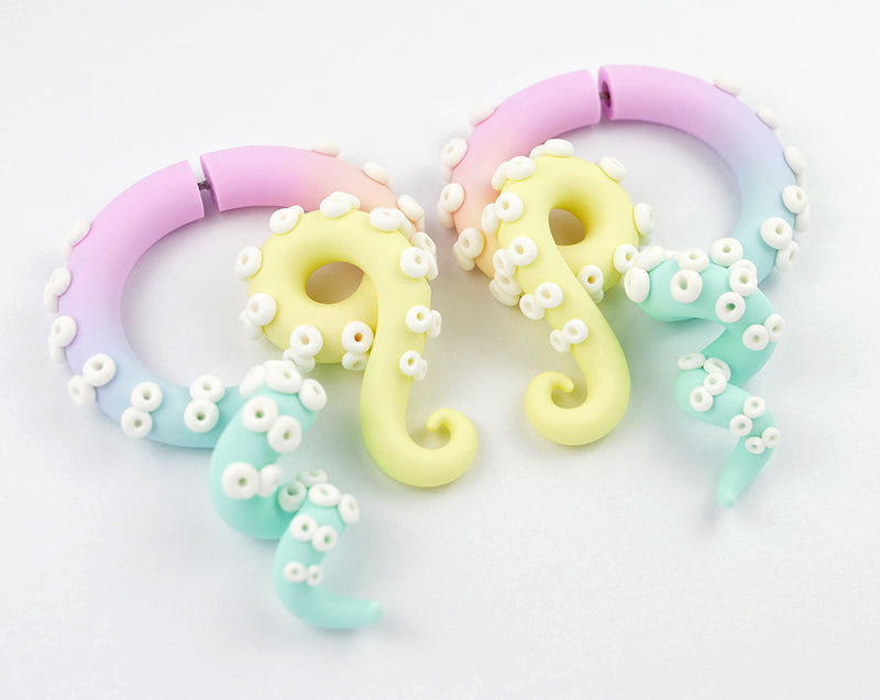 Boucles d'oreilles Pastel Goth Tentacule Yami Kawaii Sweet Lolita Kpop Fairy Kei