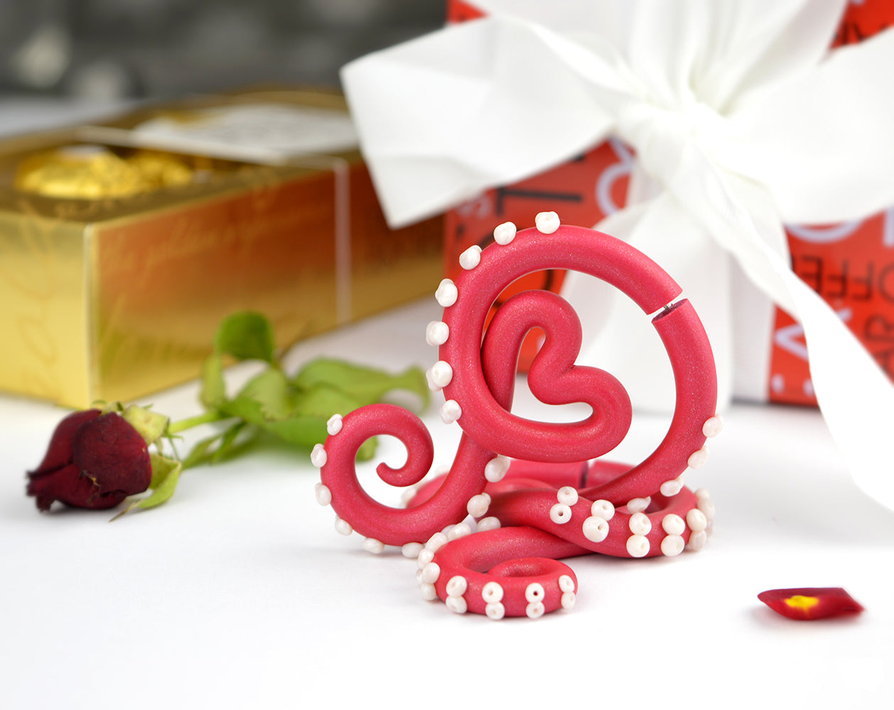 Valentine’s Day Earrings Octopus Tentacle Earrings February 14 Jewelry