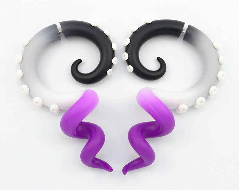Asexual Earrings Ace Pride LGBT Octopus Tentacle Earrings Gauges
