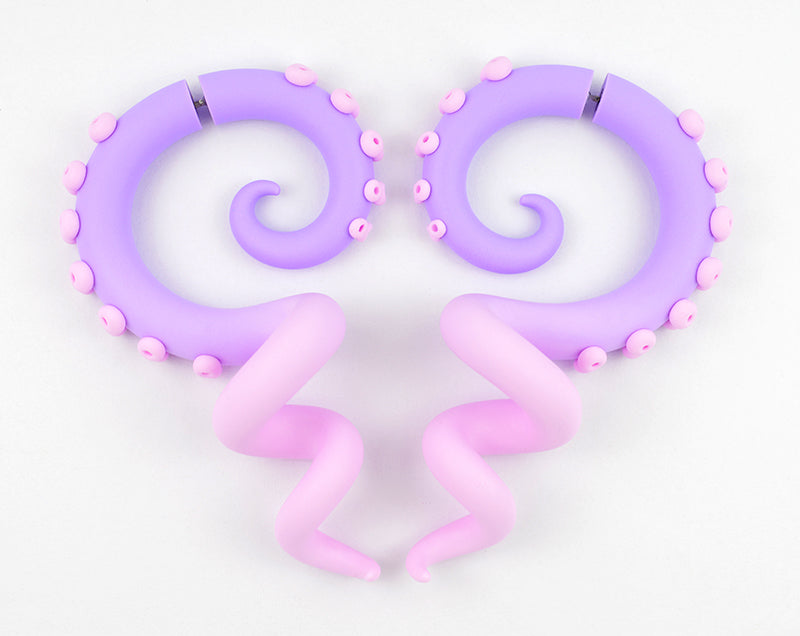 Pastel Goth Fairy Kei Boucles d'oreilles tentacule Jauges de tentacule Yami Kawaii