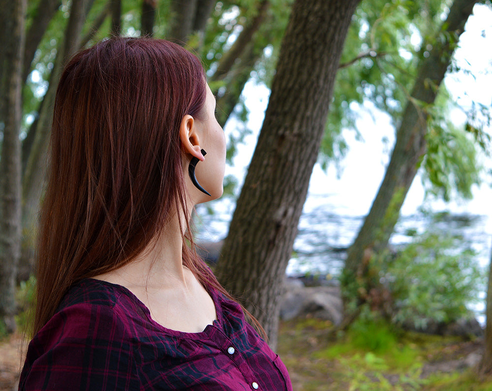 Talon Earrings Tribal Tusk Earrings Faux Fake Ear Gauges Plugs Tapers
