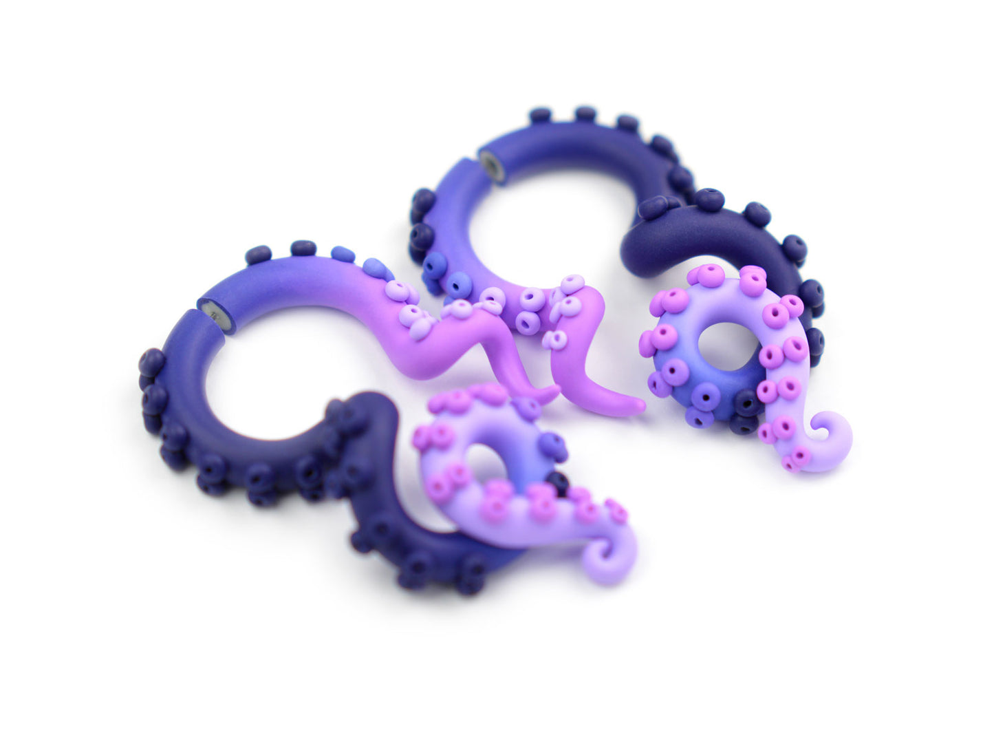 Boucles d'oreilles uniques Artisan Octopus Tentacle par Tania Chernova Fake Ear Jauges Plugs