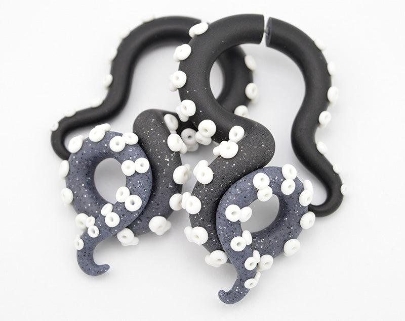 Creepy Jewelry Octopus Tentacle Earrings Fake Gauges and Ear Gauges