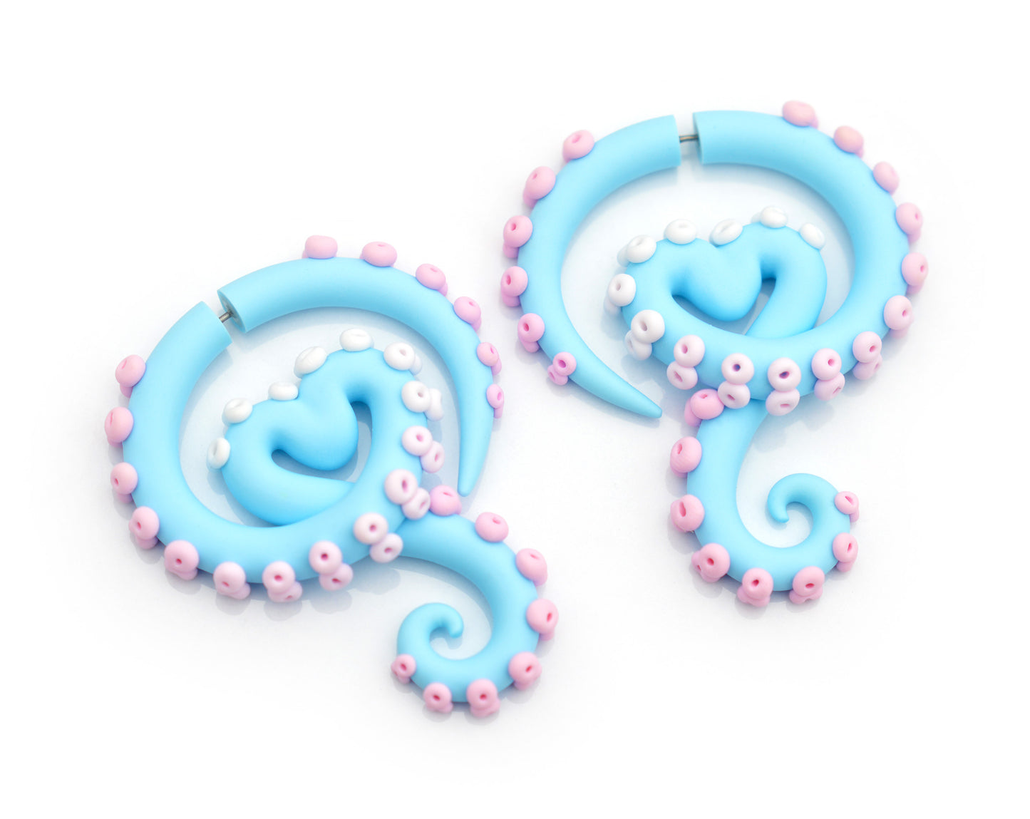 Yami Kawaii Menhera Fairy Kei Boucles d'oreilles Tentacule Pastel Goth Accessoire