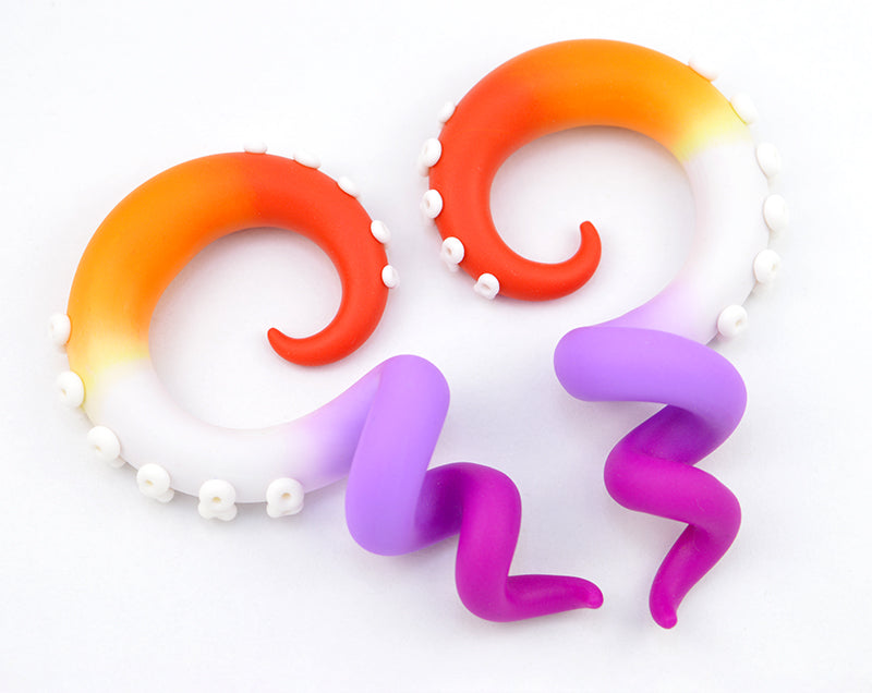 Lesbian Earrings LGBT Lesbian Jewelry Lesbian Love Tentacle Earrings
