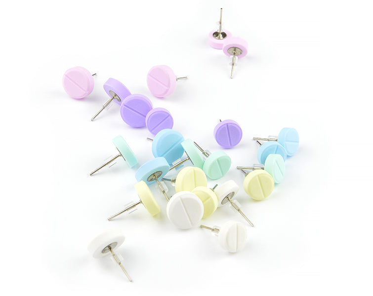 Pill Earrings Creepy Kawaii Pastel Goth Lolita Dress Pill Stud Earrings