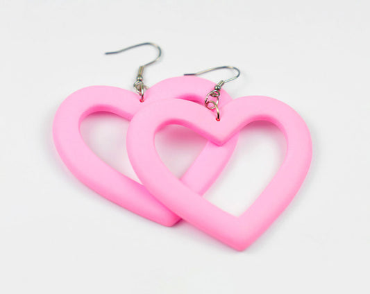 Jennifer's body earrings big pink heart earrings for jennifers body costume jennifers body cosplay