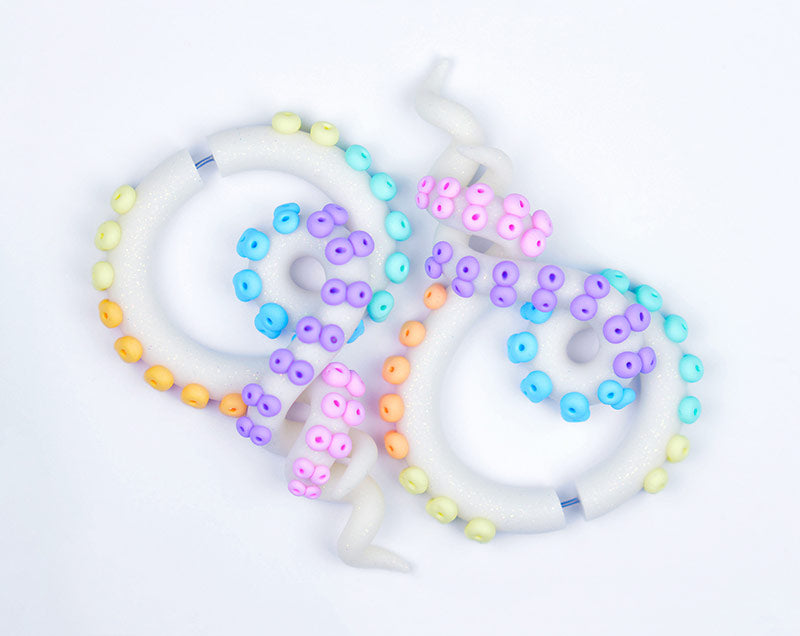 Rainbow Goth Aesthetic Boucles d'oreilles Kawaii Pastel Goth Aesthetic Jauges de tentacules